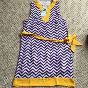 Game Day Dress LSU JMU with tie in front